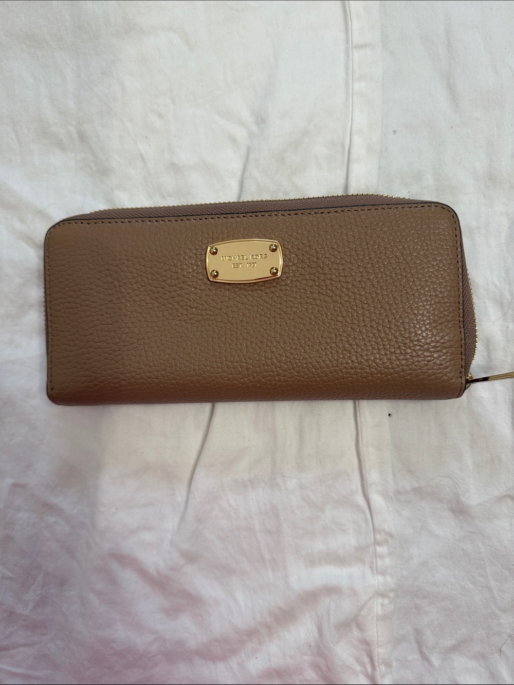 Michael Kors Wallet in Taupe with Gold Hardware